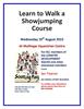 Learn to Walk a Showjumping Course